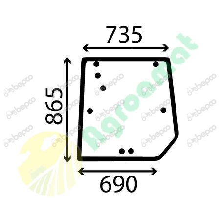 REAR WINDOW FLAT - TINTED