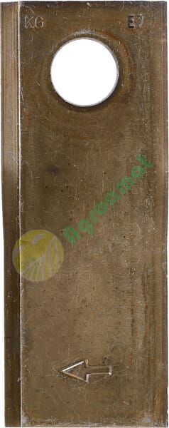 Lamă cositoare dreapta 120x48x4mm orificiu 18,5mm pachet 25 buc. potrivită pentru Vicon/Gehl/Lely/New Holland/Pöttinger