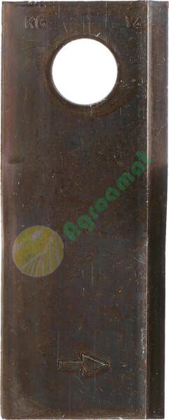 Lamă cositoare stânga 120x48x4mm orificiu 18,5mm pachet 25 buc. potrivită pentru Vicon/Gehl/Lely/New Holland/Pöttinger