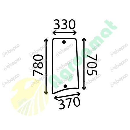 SIDE WINDOW FLAT - TINTED