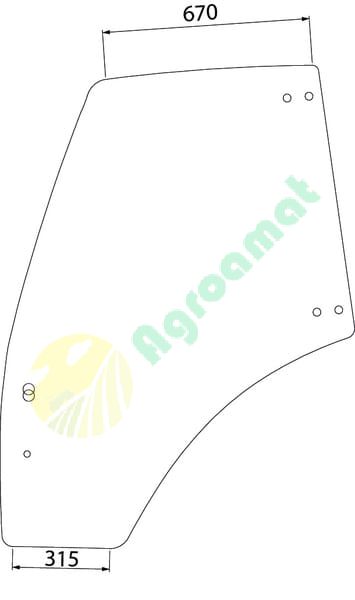 Geam de ușă dreapta