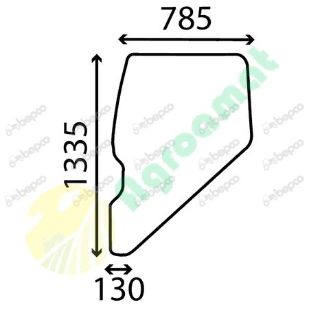 DOOR WINDOW FLAT - TINTED