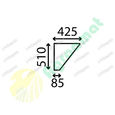 LOWER DOOR WINDOW FLAT - NON-TINTED