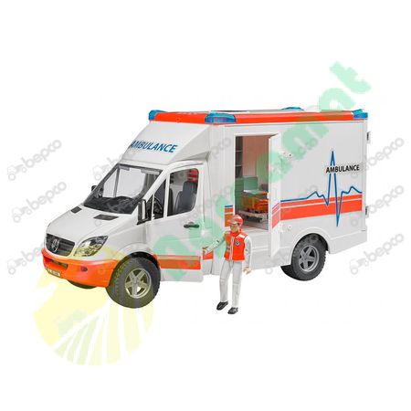 AMBULANCE MERCEDES AVEC FIGURINE
