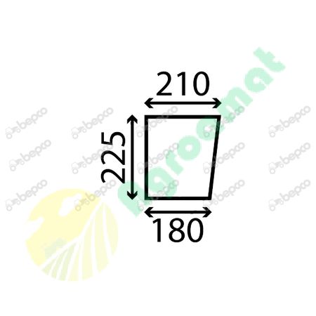 LOWER FRONT GLASS LEFT - FLAT - NON-TINTED