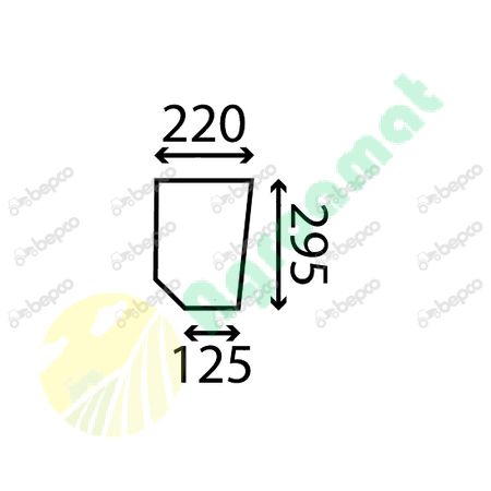 LOWER FRONT GLASS FLAT - NON-TINTED