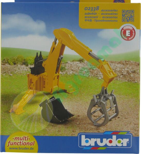 Excavator spate cu graifer și cupă