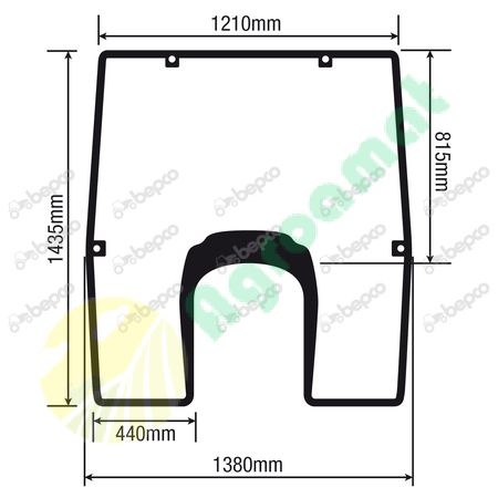 WINDSHIELD CURVED - TINTED