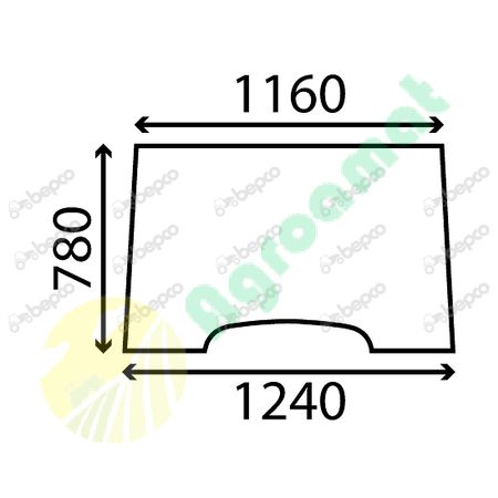 WINDSHIELD FLAT - NON-TINTED