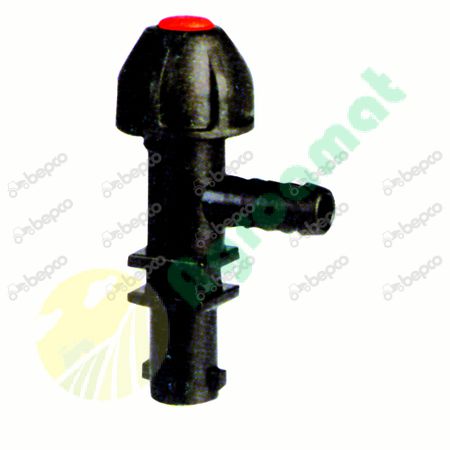 90° SINGLE ENTRY NOZZLE HOLDER WITH QUICK COUPLING &amp; ANTI-DRIP VALVE - Ø 10 MM