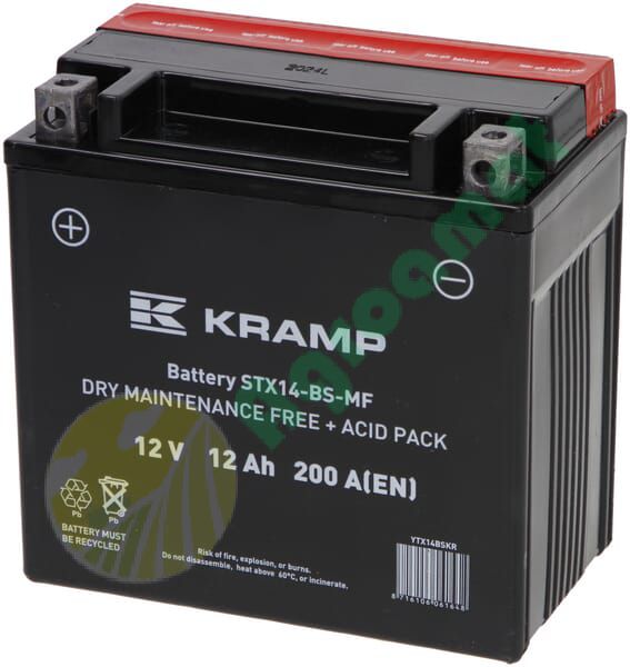 Baterie 12V 12Ah 200A cu pachet acid Kramp