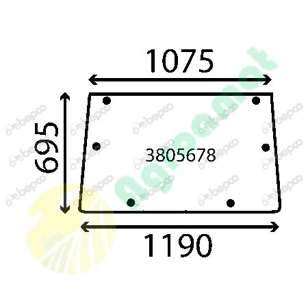 OPENING FRONT WINDSHIELD FLAT - NON-TINTED