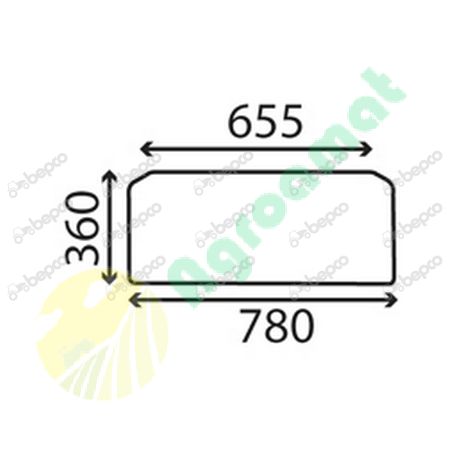 LOWER REAR WINDOW FLAT - TINTED