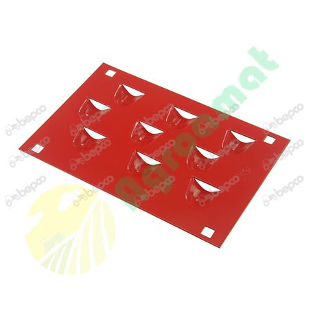 RESTRICTOR PLATE (GRATER) 165 X 250 MM - 9 INDENTATION - 4 HOLES