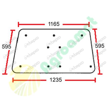 REAR WINDOW FLAT - NON-TINTED