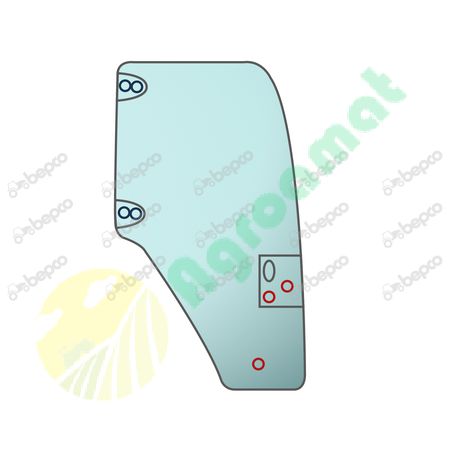 DOOR WINDOW RIGHT - CURVED - TINTED