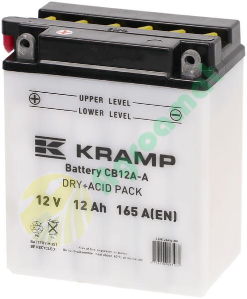 Baterie 12V 12Ah 165A cu pachet acid Kramp