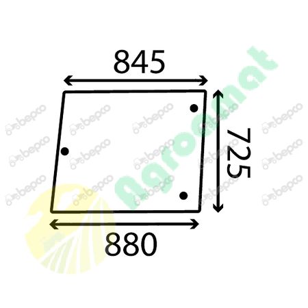 SIDE WINDOW FLAT - TINTED