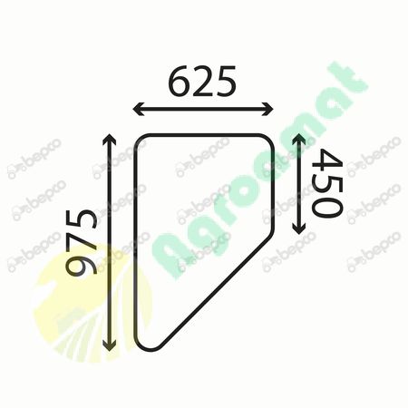 DOOR WINDOW LEFT - FLAT - TINTED
