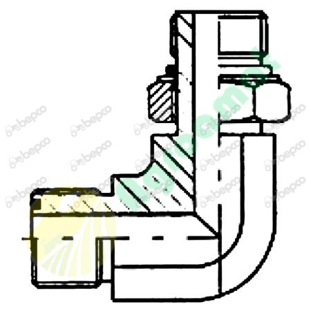 M 11/16 ORFS - M 9/16 SAE 90° 