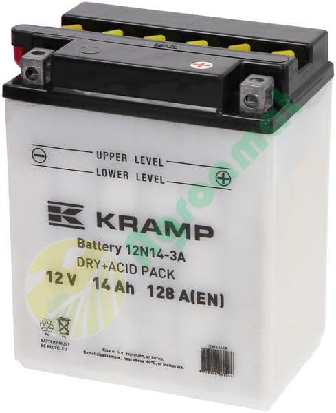 Baterie 12V 14Ah 128A cu pachet acid Kramp