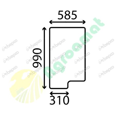 WINDSHIELD FLAT - NON-TINTED