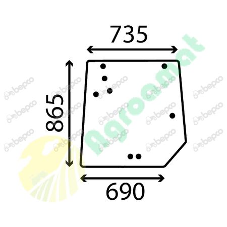 REAR WINDOW FLAT - TINTED