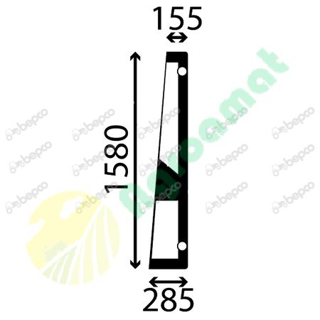 REAR DOOR WINDOW LEFT - FLAT - TINTED
