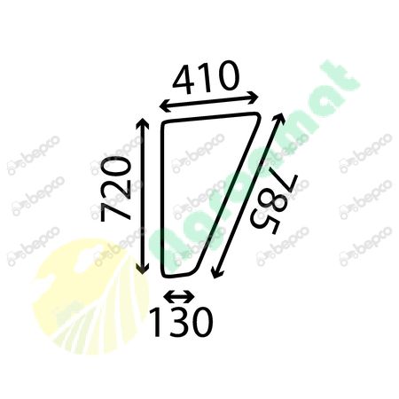 LOWER DOOR WINDOW FLAT - TINTED