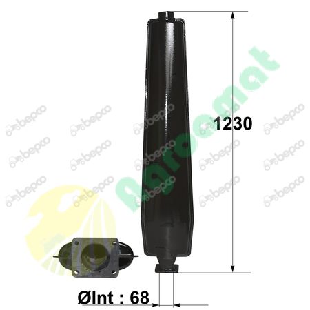 SILENCER Ø INTAKE 68 - L 1230 MM
