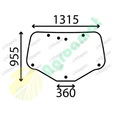 REAR WINDOW CURVED - GREY TINTED