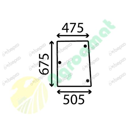 SIDE WINDOW FLAT - TINTED