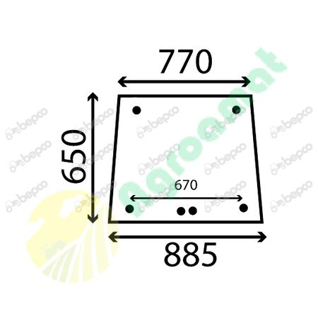 REAR WINDOW CURVED - NON-TINTED