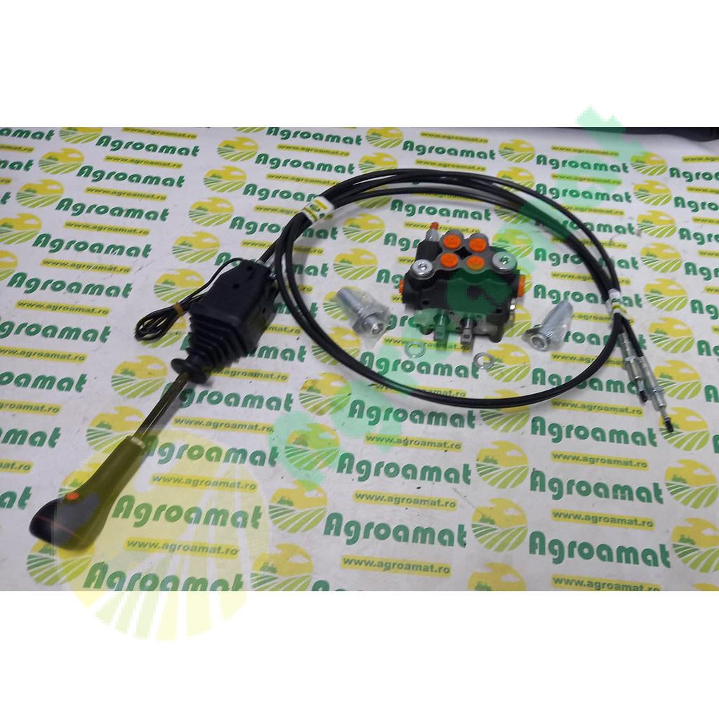 Distribuitor Hidraulic 2P80 cu Joystick si Cablu 2.5M