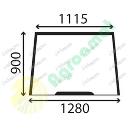 WINDSHIELD FLAT - TINTED