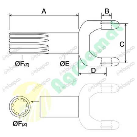 HALF SHAFT,U-JOINT EXTERIOR
