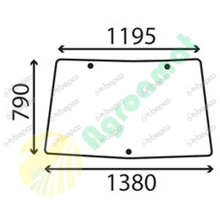WINDSHIELD CURVED - TINTED