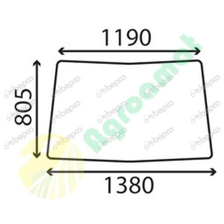 WINDSHIELD CURVED - TINTED