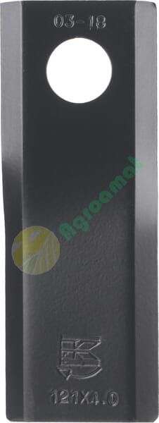 Lamă cositoare dreapta 122x45x4mm orificiu 18,25mm pachet 25 buc. potrivită pentru Kuhn/Claas/John Deere/New Holland